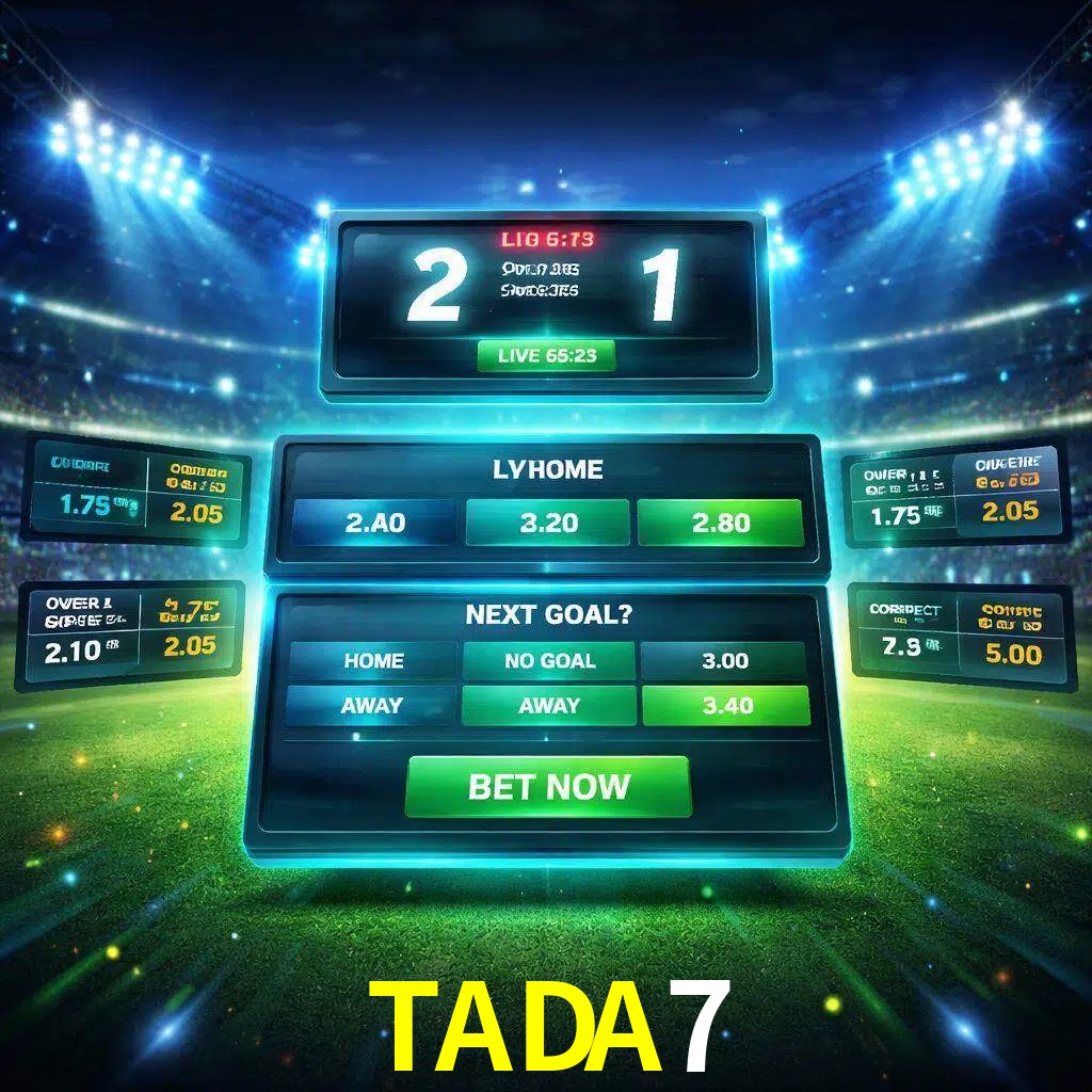 Vista de apuestas en vivo TADA7 durante un partido en curso
